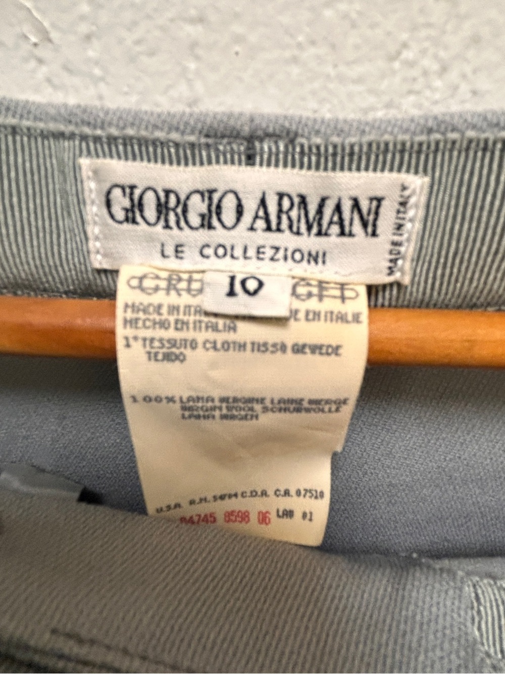 Giorgio Armani Light Gray Women's Trousers